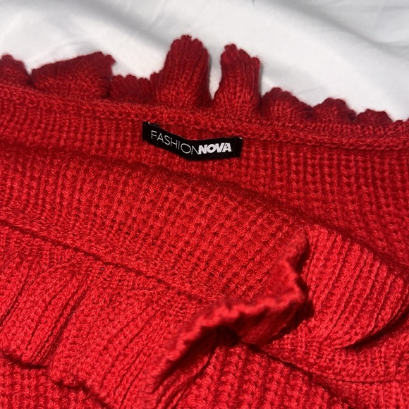 Red Two Piece Mini Skirt Set Fashion Nova - Picture 4 of 4